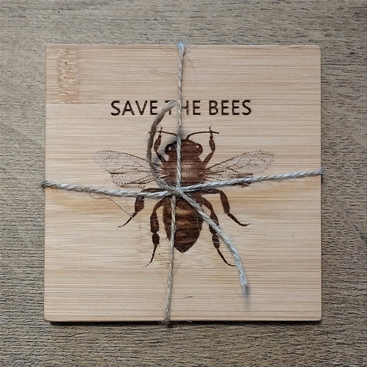 Bamboo coaster save the bees