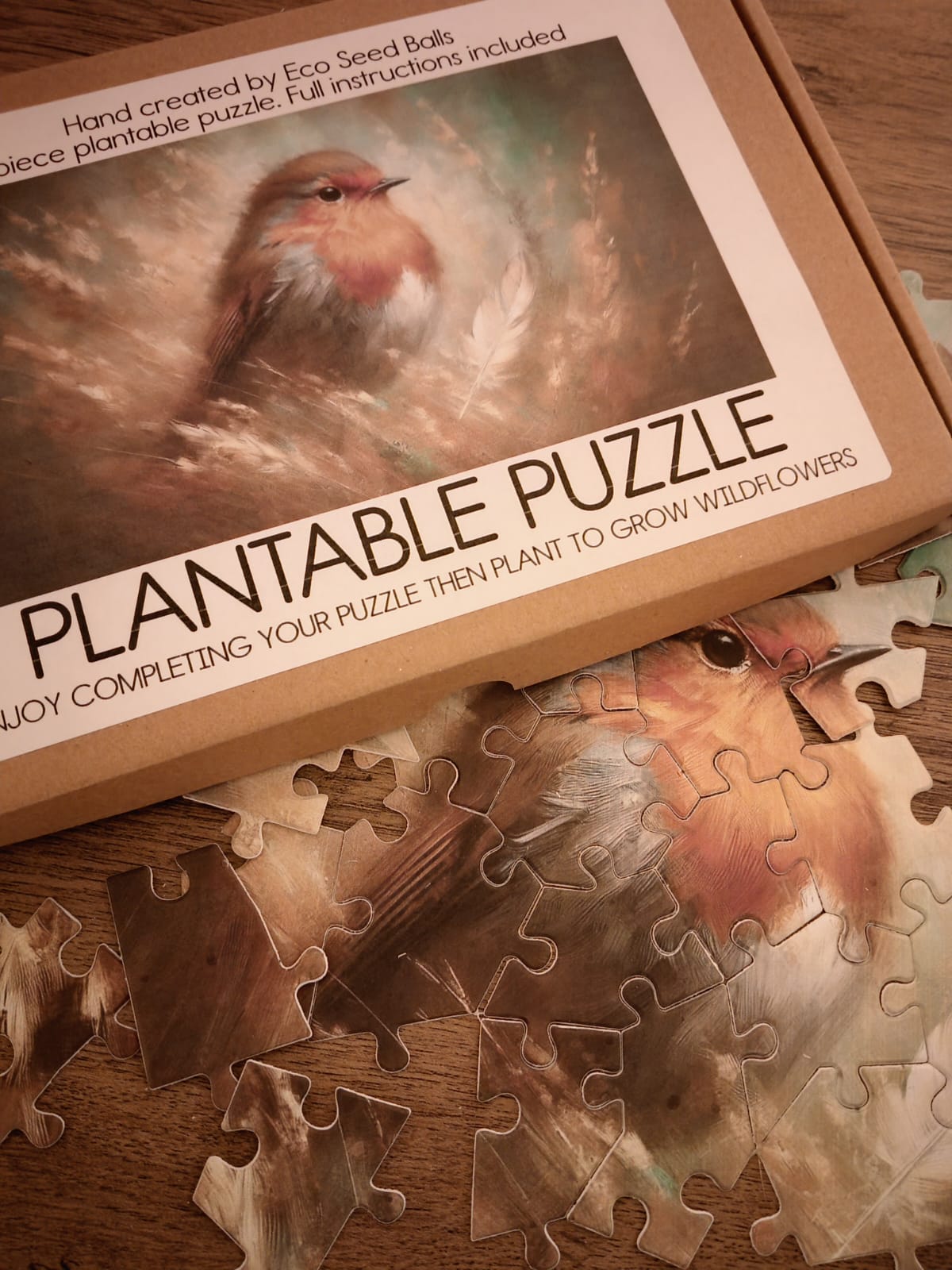 Plantable Puzzle Robin