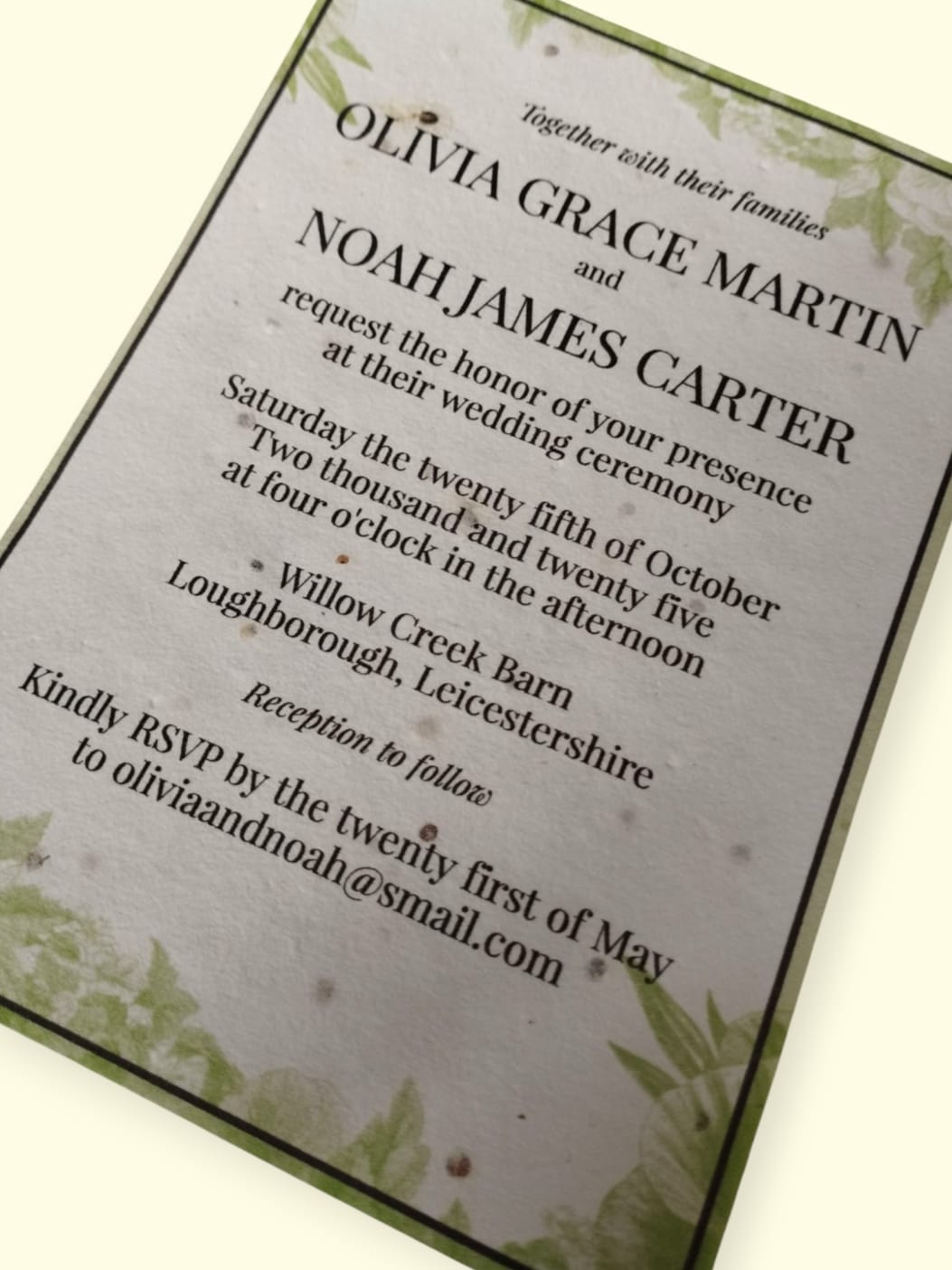 Plantable invitations