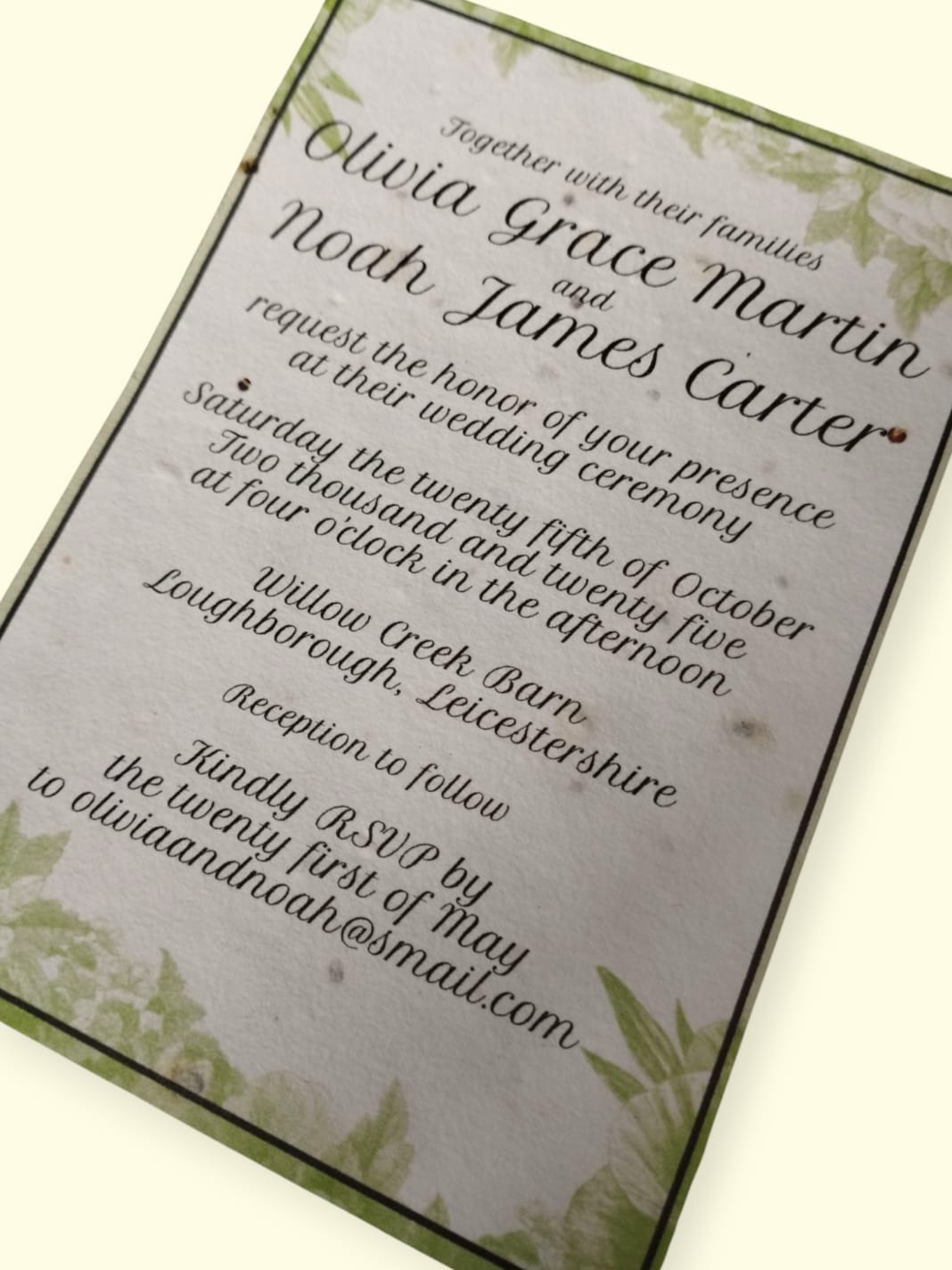 Plantable invitations