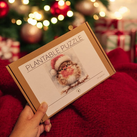 Plantable Puzzle Christmas Robin
