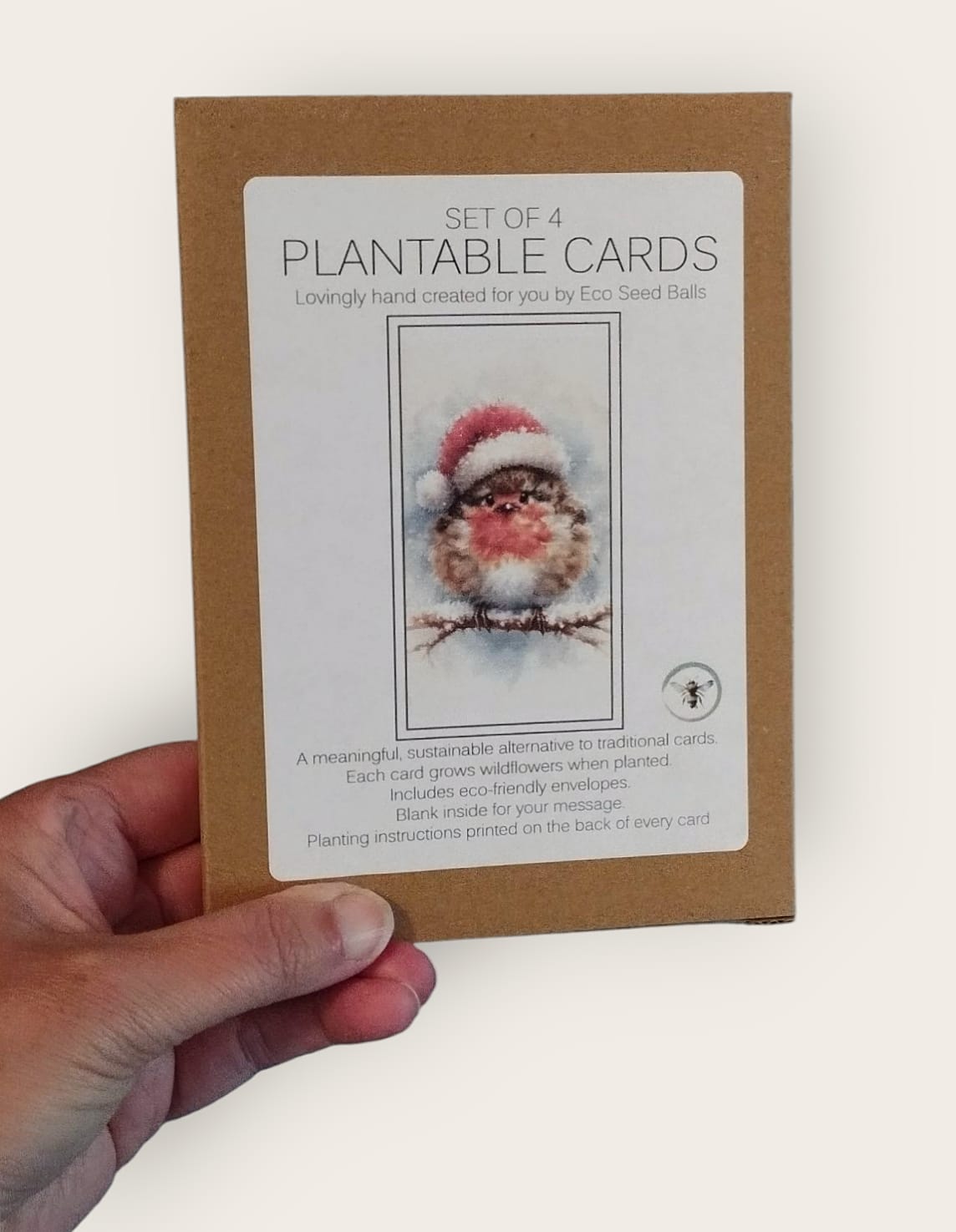 Plantable Cards Festive Robin