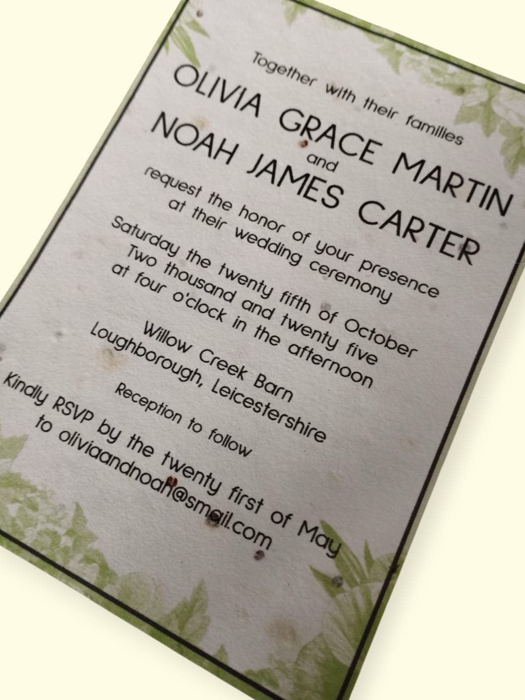 Plantable invitations