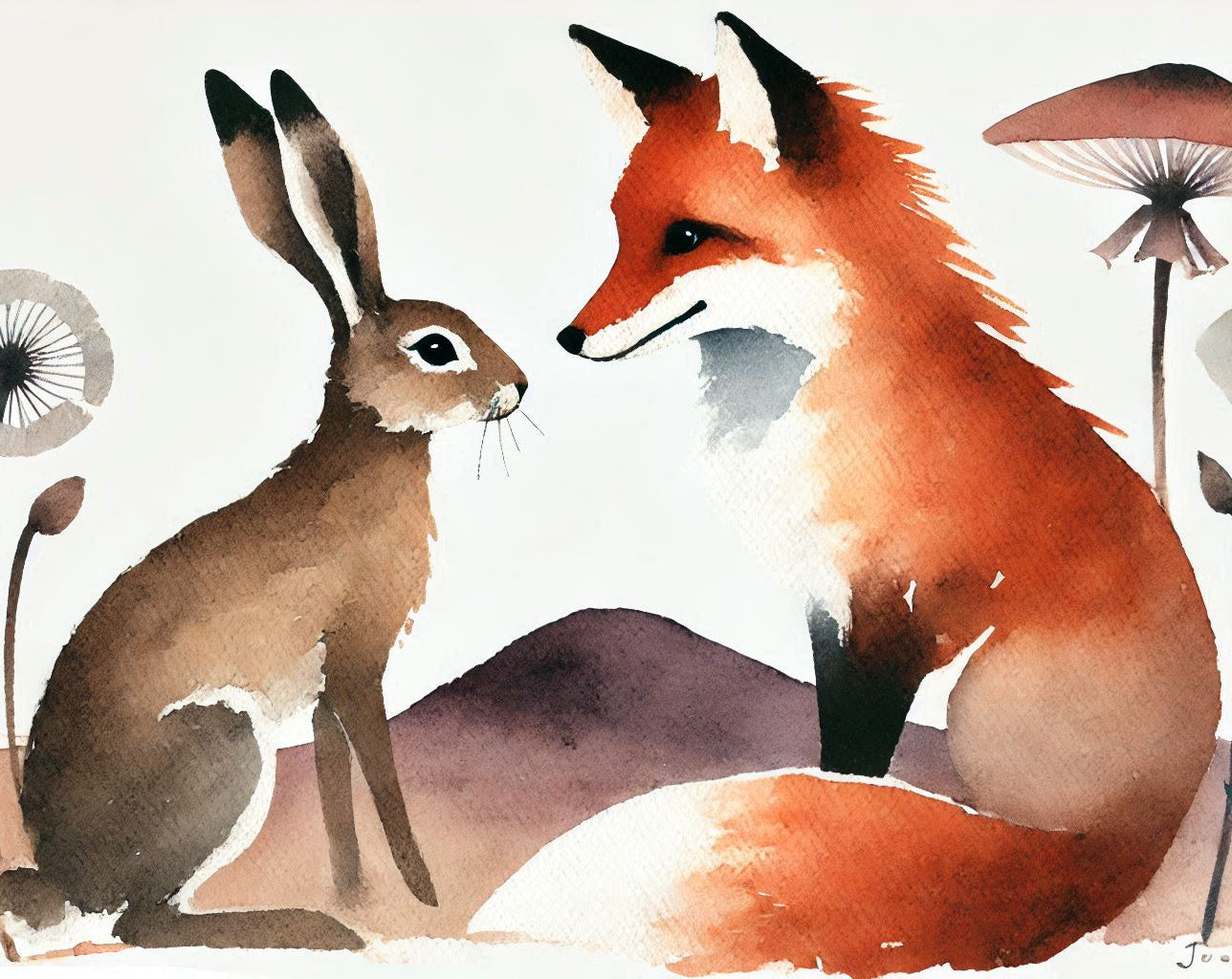 Plantable Cards Fox and Hare