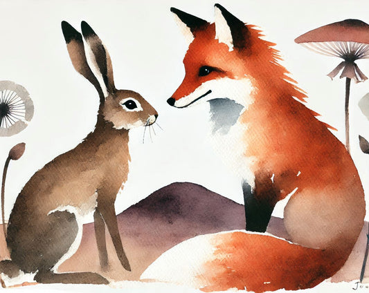 Plantable Cards Fox and Hare